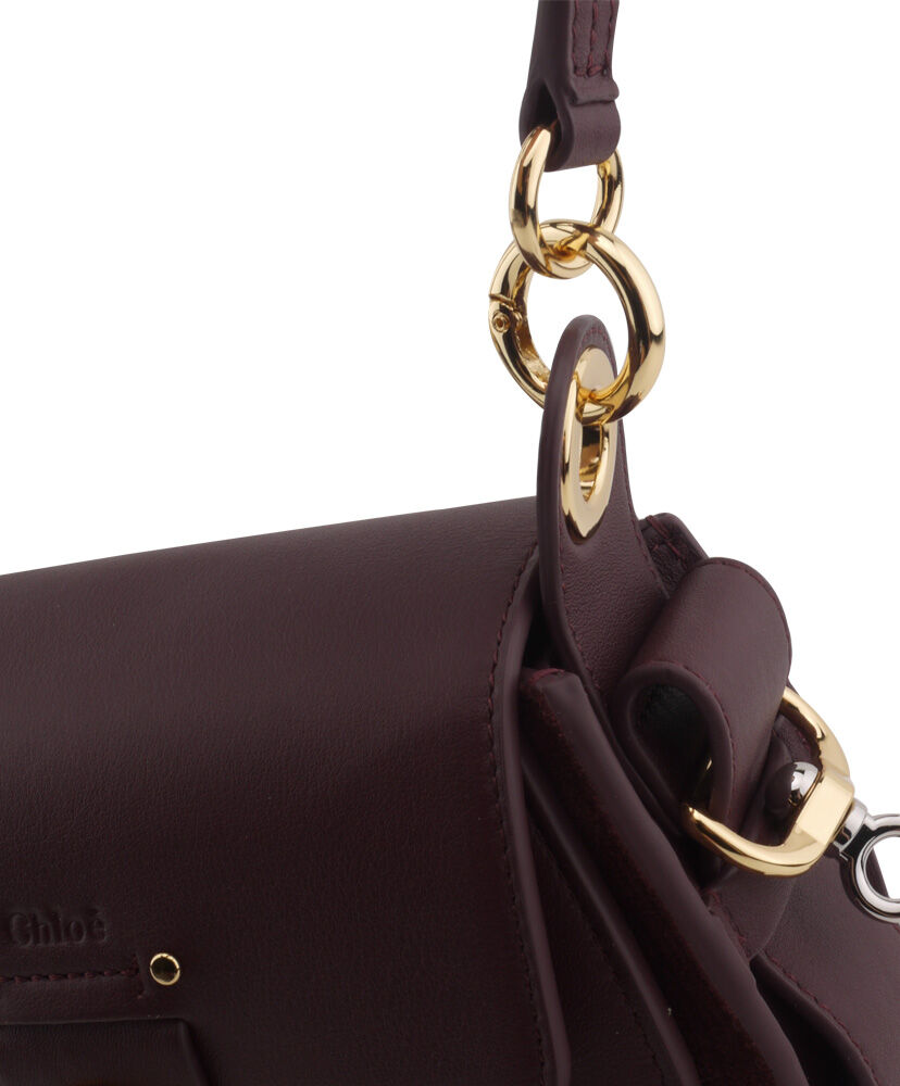 Chloe Small Tess Bag Cross Body Shiny Calfskin Mauve